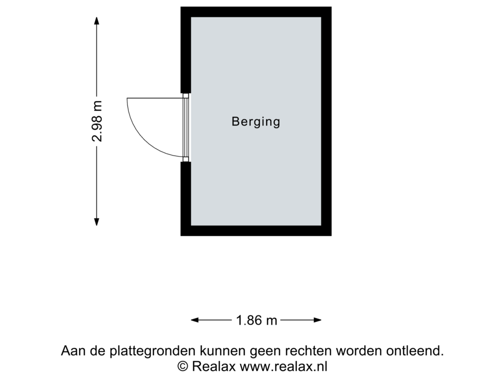 View floorplan of Berging of Jacob Obrechtstraat 5