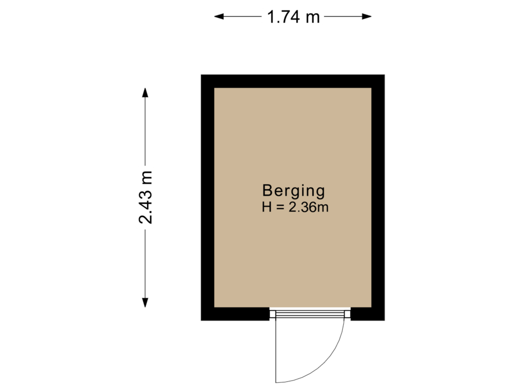 Bekijk plattegrond van Berging van De Hoven 101