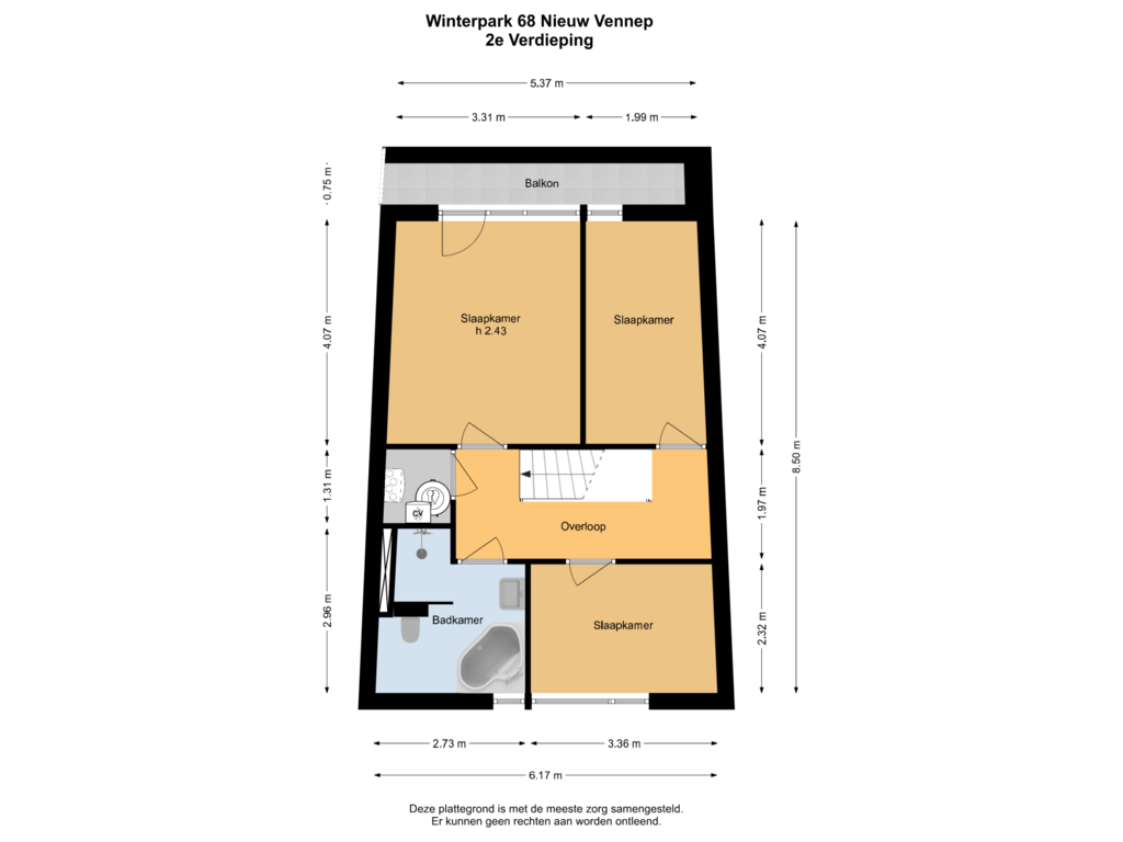 Bekijk plattegrond van 2e Verdieping van Winterpark 68