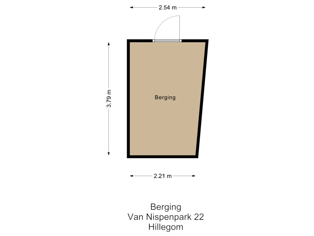 Bekijk plattegrond van Berging van Van Nispenpark 22