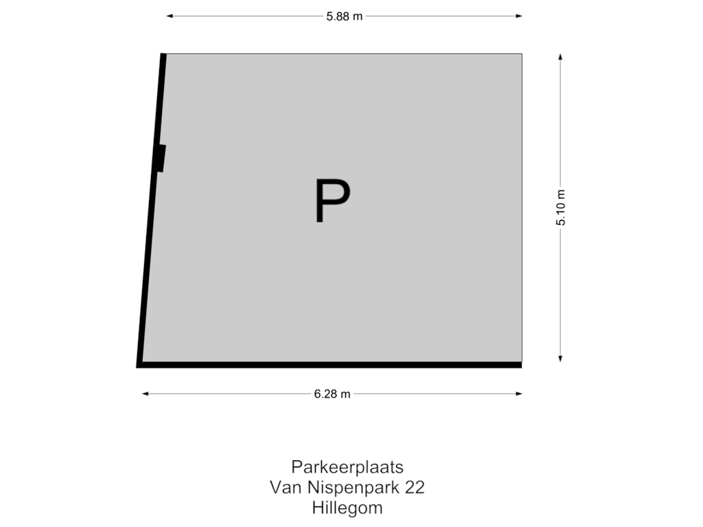 Bekijk plattegrond van Parkeerplaats van Van Nispenpark 22