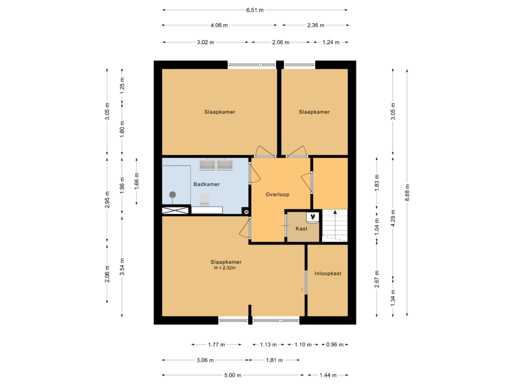 Bekijk plattegrond van Eerste verdieping van Gondel 27 31