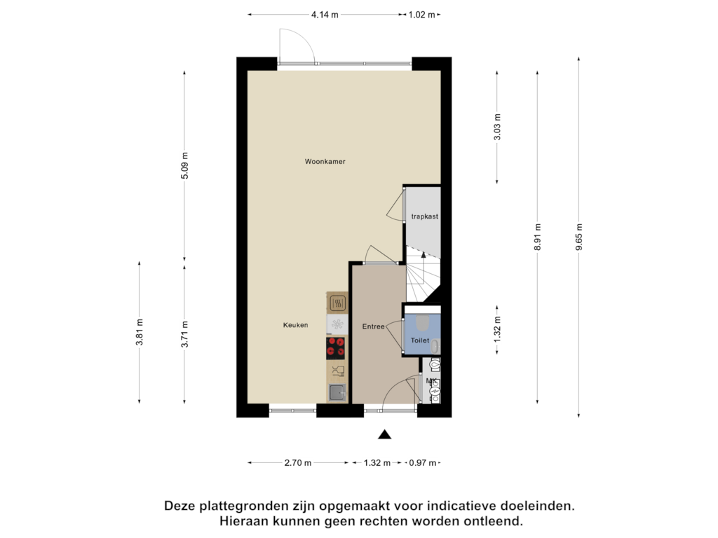 Bekijk plattegrond van Begane Grond van Houtkade 316