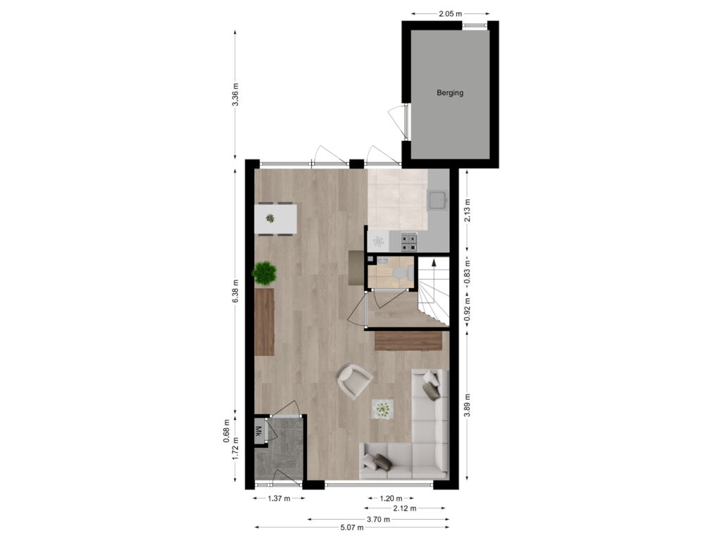 Bekijk plattegrond van Begane grond van Schapedrift 6