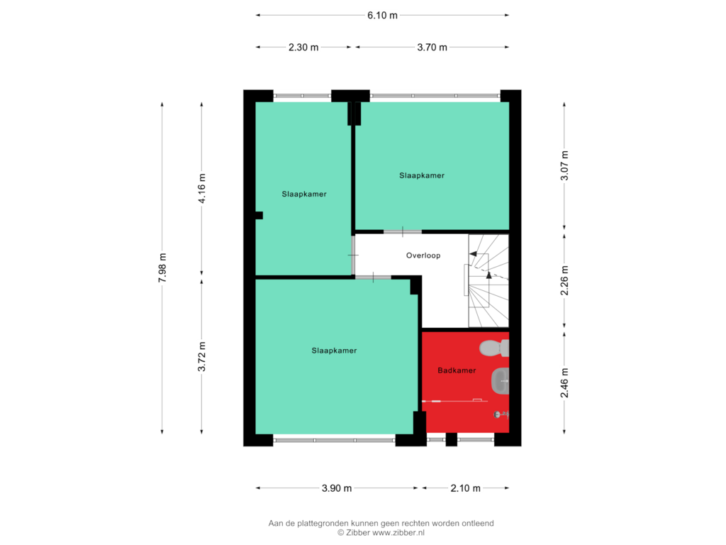 View floorplan of Eerste Verdieping of Hofstukken 509