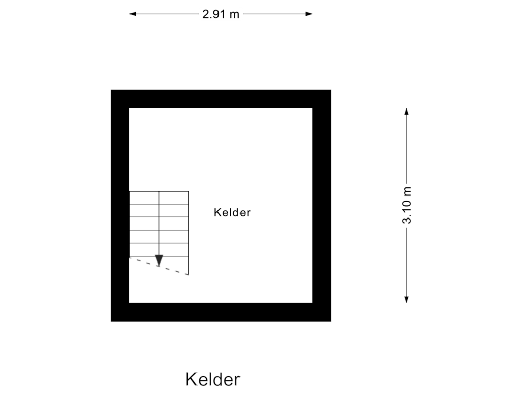 Bekijk plattegrond van Kelder van Schaapsbrug 10