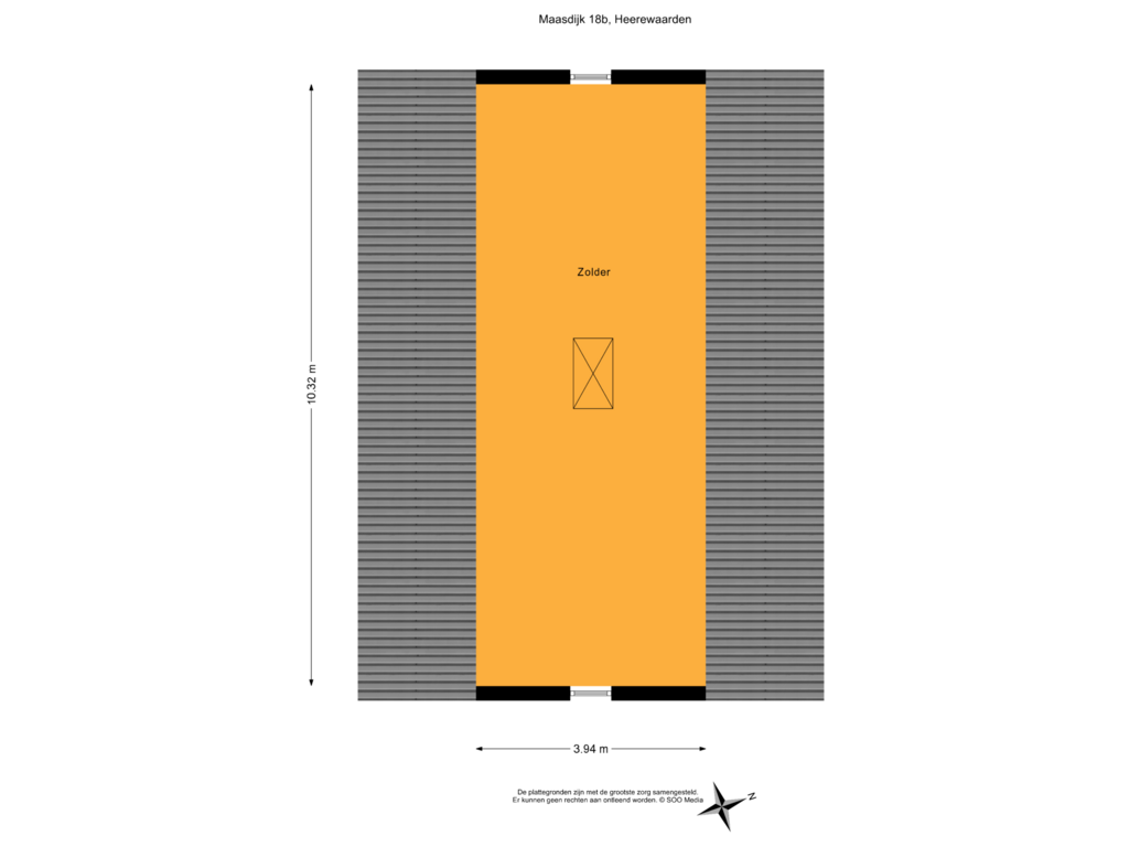 View floorplan of 2e Verdieping of Maasdijk 18-B