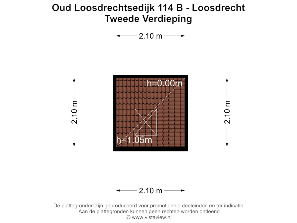 View floorplan of TWEEDE VERDIEPING of Oud-Loosdrechtsedijk 114-B