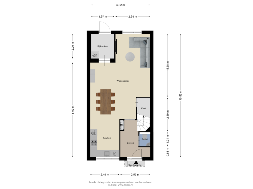 Bekijk plattegrond van Begane Grond van Harmspad 3