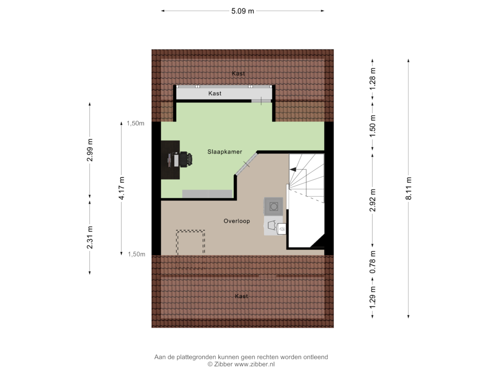 Bekijk plattegrond van Tweede Verdieping van Harmspad 3