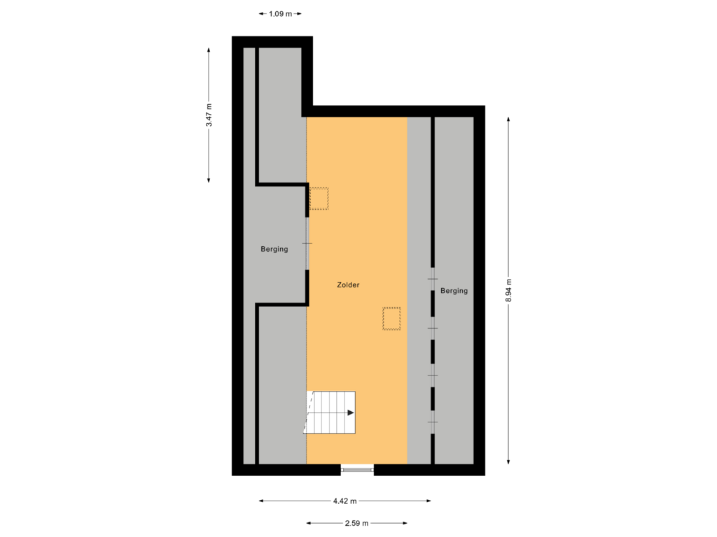 Bekijk plattegrond van Tweede verdieping van Hauptstrasse 83