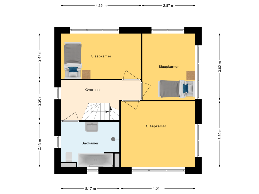 View floorplan of 1e Verdieping of Crispijn 27