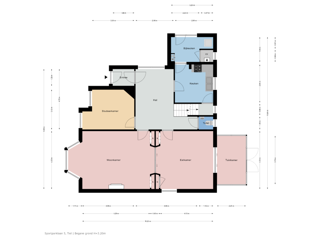 Bekijk plattegrond van Begane grond van Sportparklaan 5