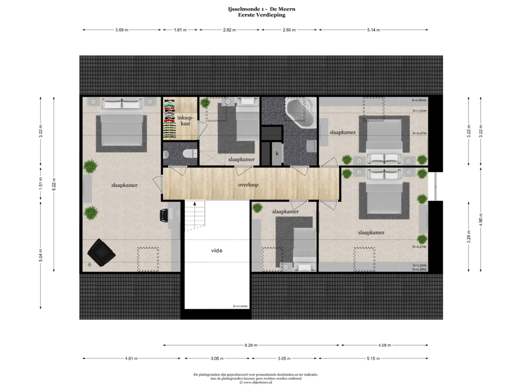 View floorplan of EERSTE VERDIEPING of IJsselmonde 1