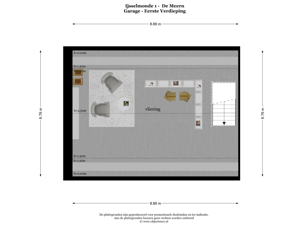 View floorplan of GARAGE - EERSTE VERDIEPING of IJsselmonde 1