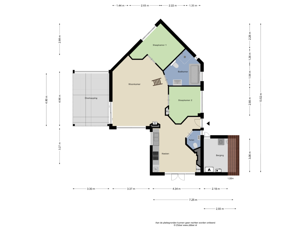 Bekijk plattegrond van Begane Grond van Branding 43