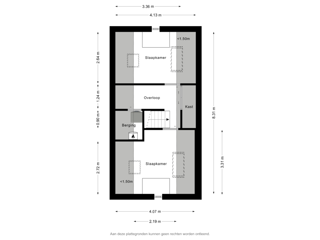 Bekijk plattegrond van Tweede verdieping van Burg. Canterslaan 5