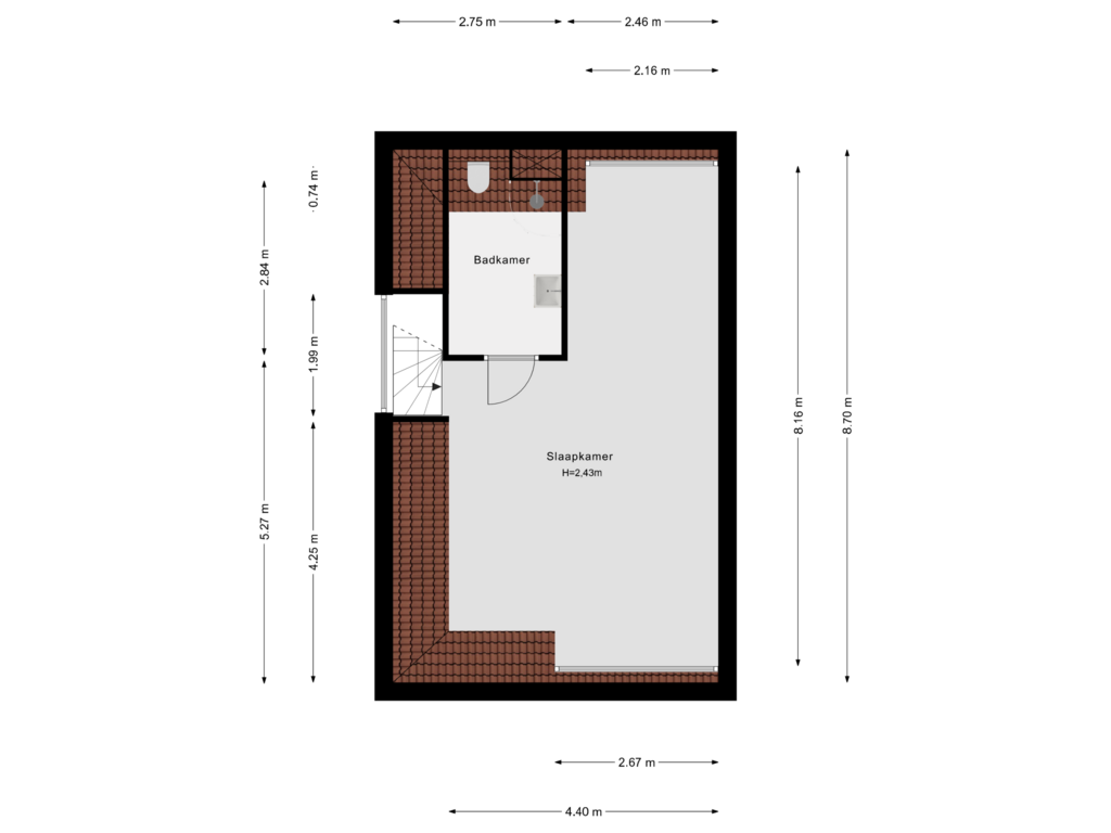 Bekijk plattegrond van 2e Verdieping van Kornelis van Tollaan 27