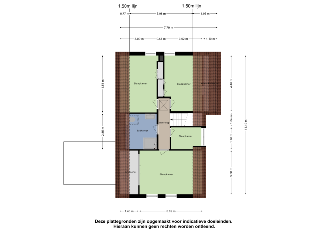 View floorplan of Eerste Verdieping of Benedenberg 118