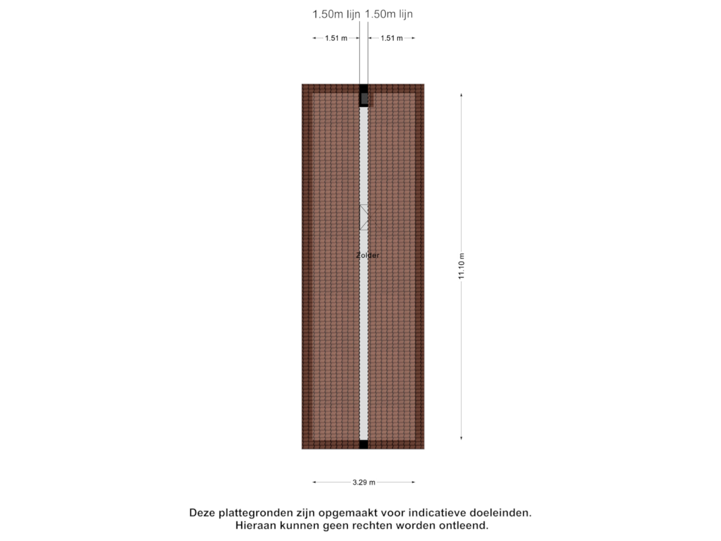 View floorplan of Zolder of Benedenberg 118