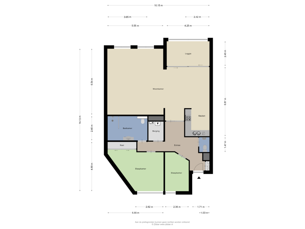 Bekijk plattegrond van Appartement van Goudmijnhof 44