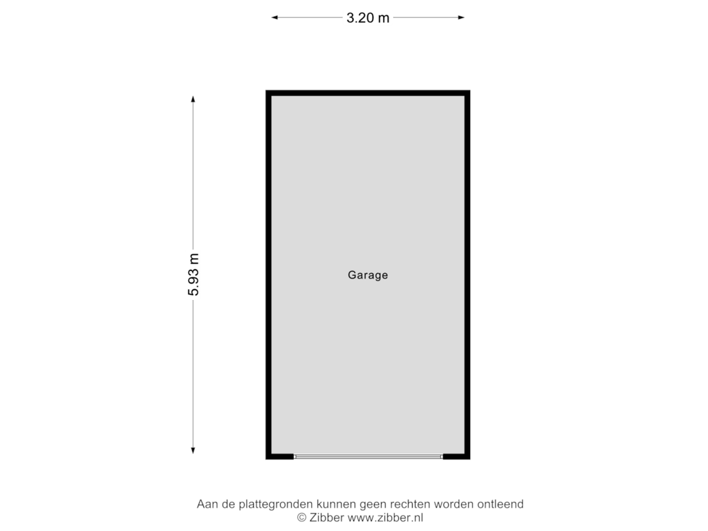 Bekijk plattegrond van Garage van Goudmijnhof 44