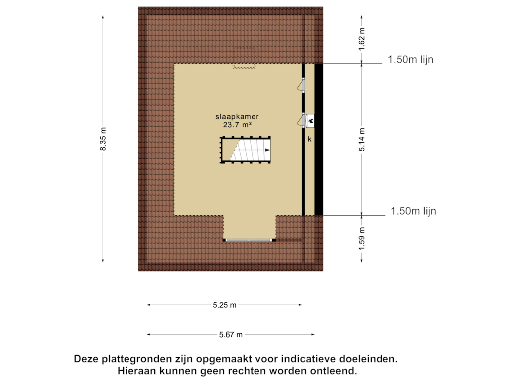 View floorplan of 2e verdieping of Julianalaan 111