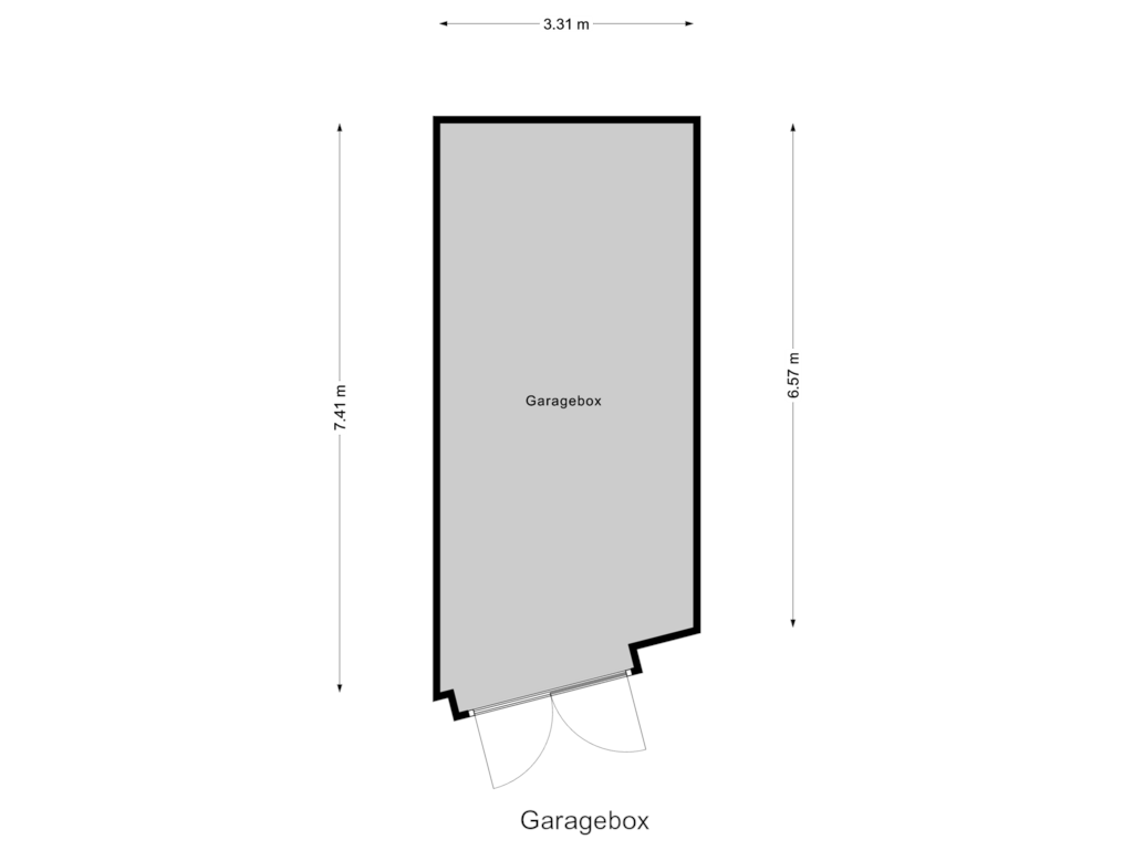 Bekijk plattegrond van Garagebox van Bernhardlaan 70