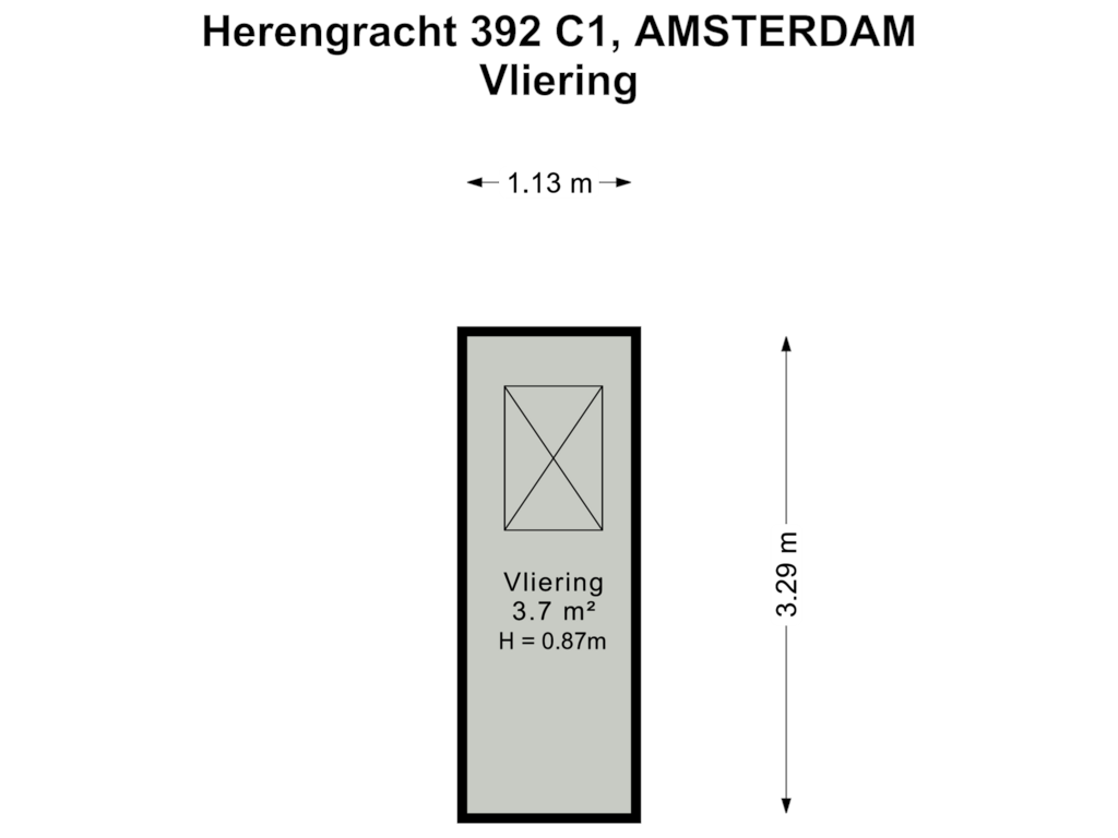 Bekijk plattegrond van Vliering van Herengracht 392-C1