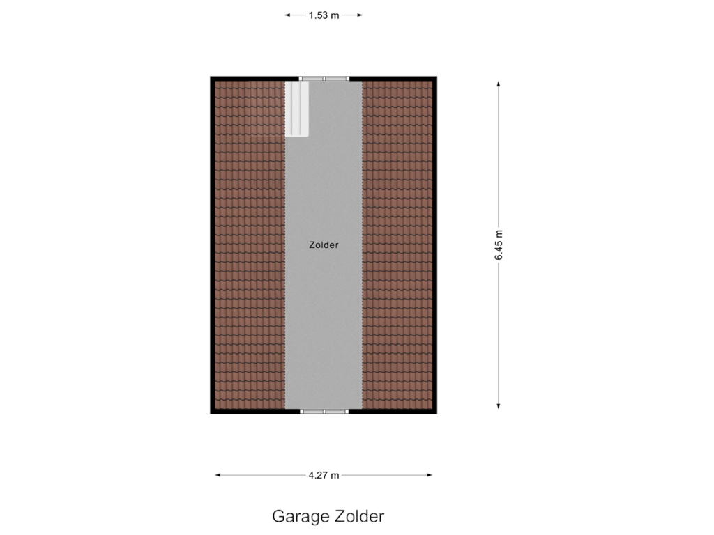 Bekijk plattegrond van Garage Zolder van Oosterse Lageweg 2