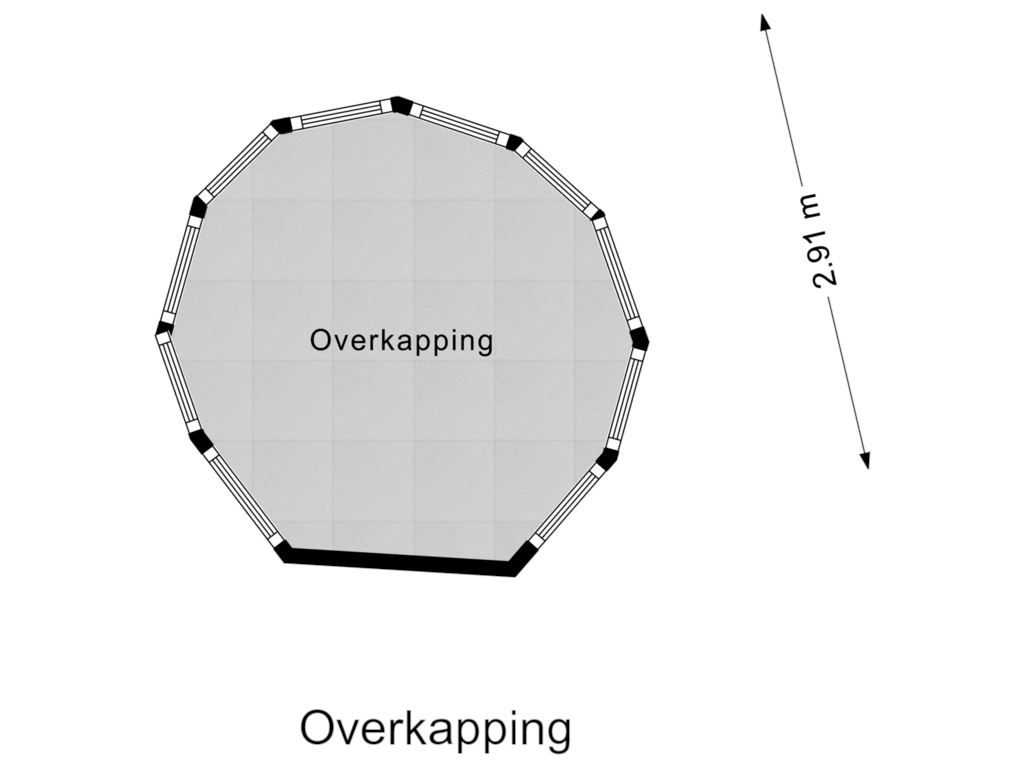 Bekijk plattegrond van Orangerie/Tuinhuisje van Oosterse Lageweg 2