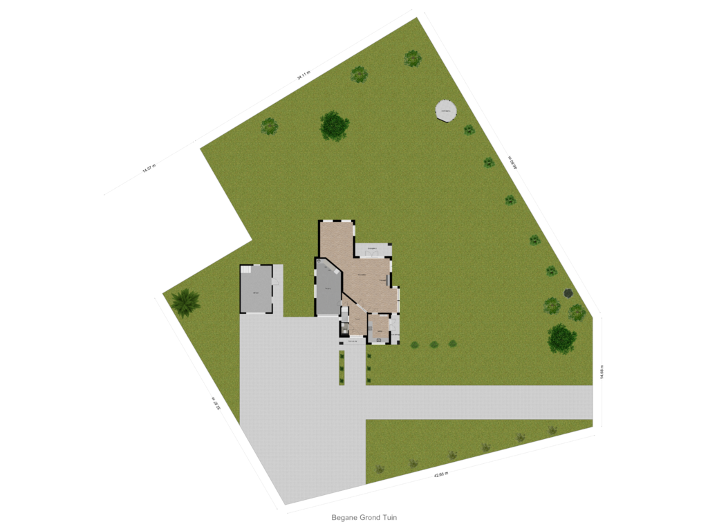 Bekijk plattegrond van Perceelschets van Oosterse Lageweg 2