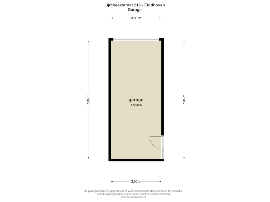 Bekijk plattegrond van Garage van Lijmbeekstraat 218