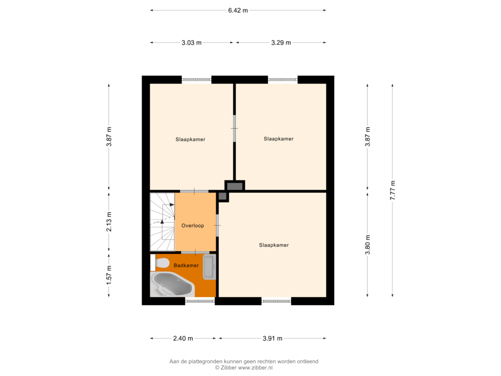 View floorplan of Eerste Verdieping of Aan de Vier Gebroeders 14