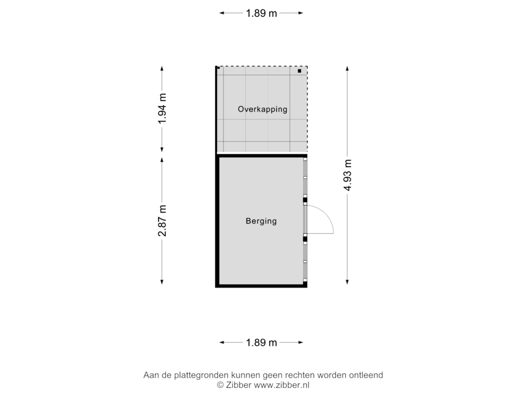 View floorplan of Berging of Aan de Vier Gebroeders 14