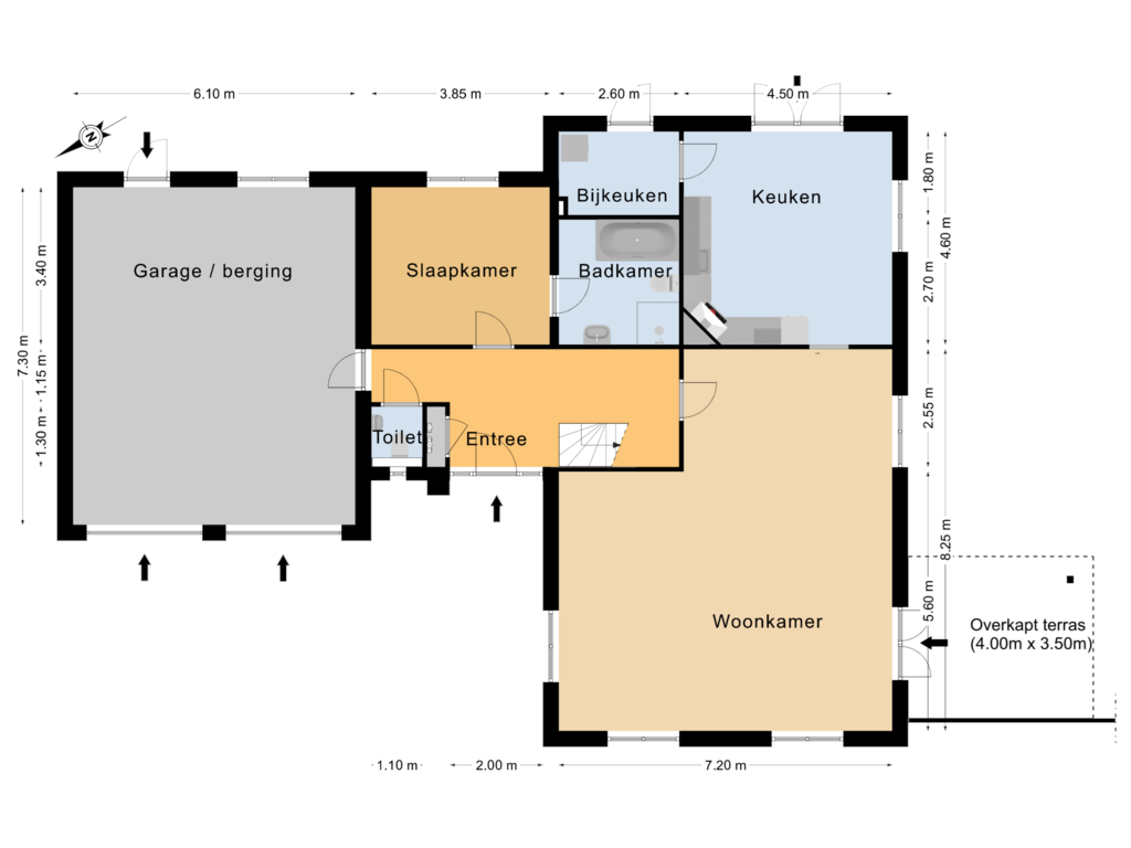 View floorplan of Begane grond of J. Droststraat 5