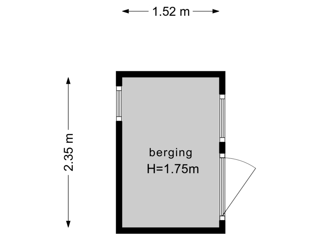 View floorplan of Berging of Lugtenbergerweg 12