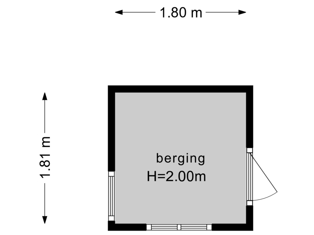 View floorplan of Berging of Lugtenbergerweg 12