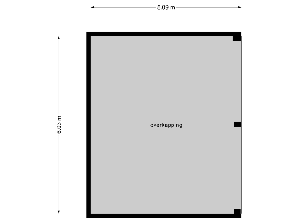 View floorplan of Overkapping of Lugtenbergerweg 12