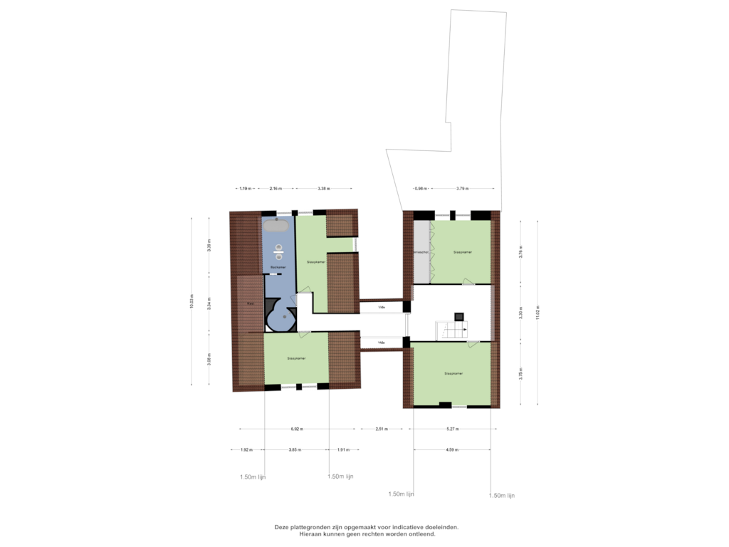 View floorplan of Eerste Verdieping of Demertstraat 50