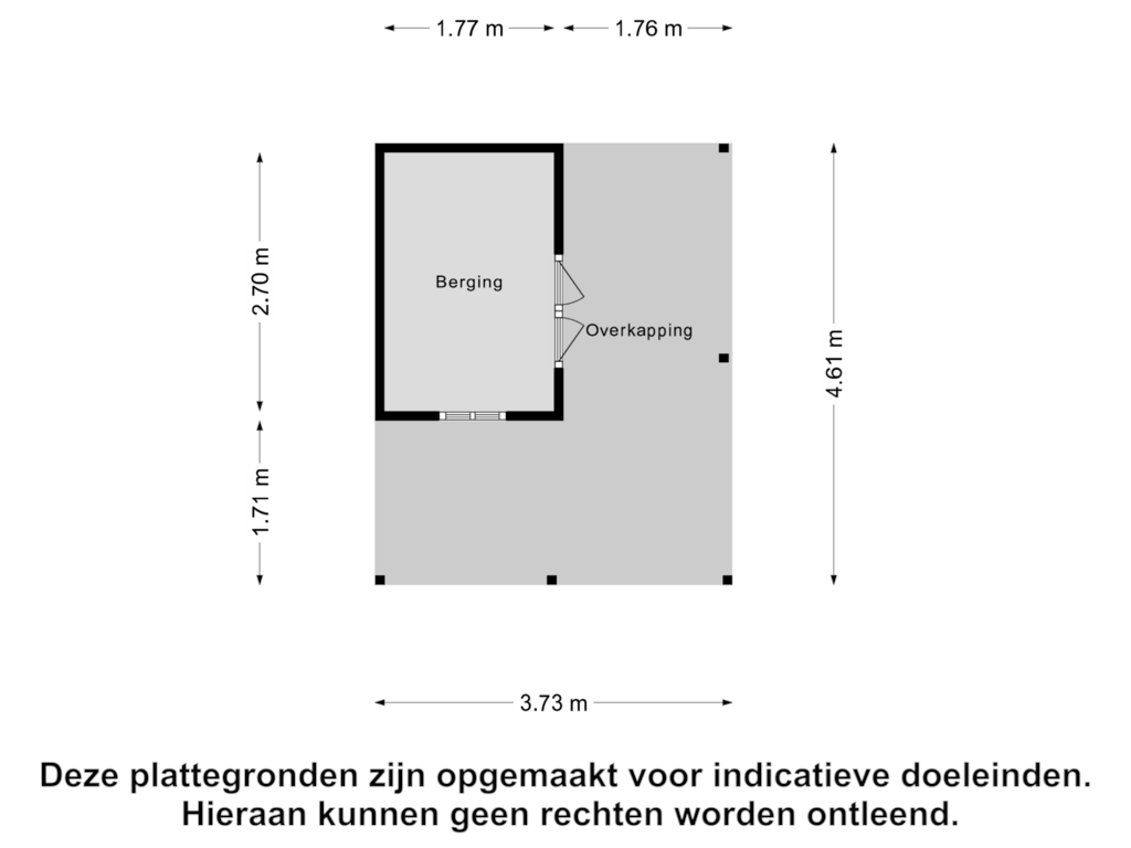 View floorplan of Berging of Demertstraat 50