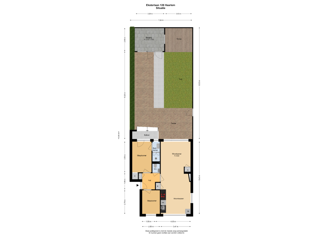 Bekijk plattegrond van Situatie van Eksterlaan 128