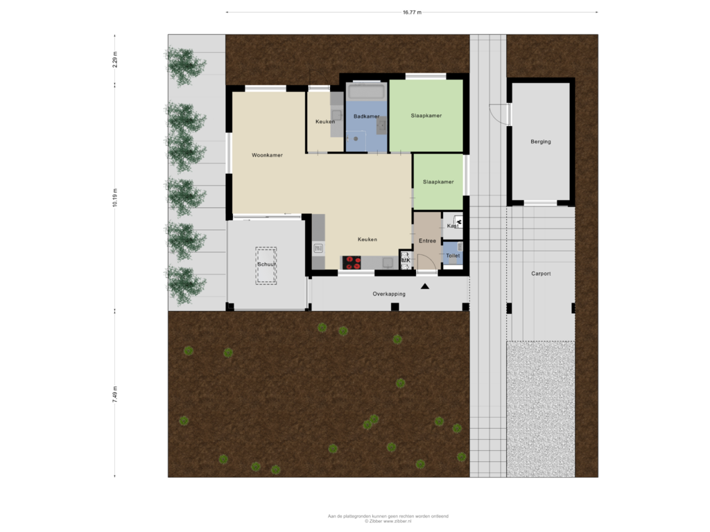 Bekijk plattegrond van Begane Grond tuin van Oirschotsedijk 9058