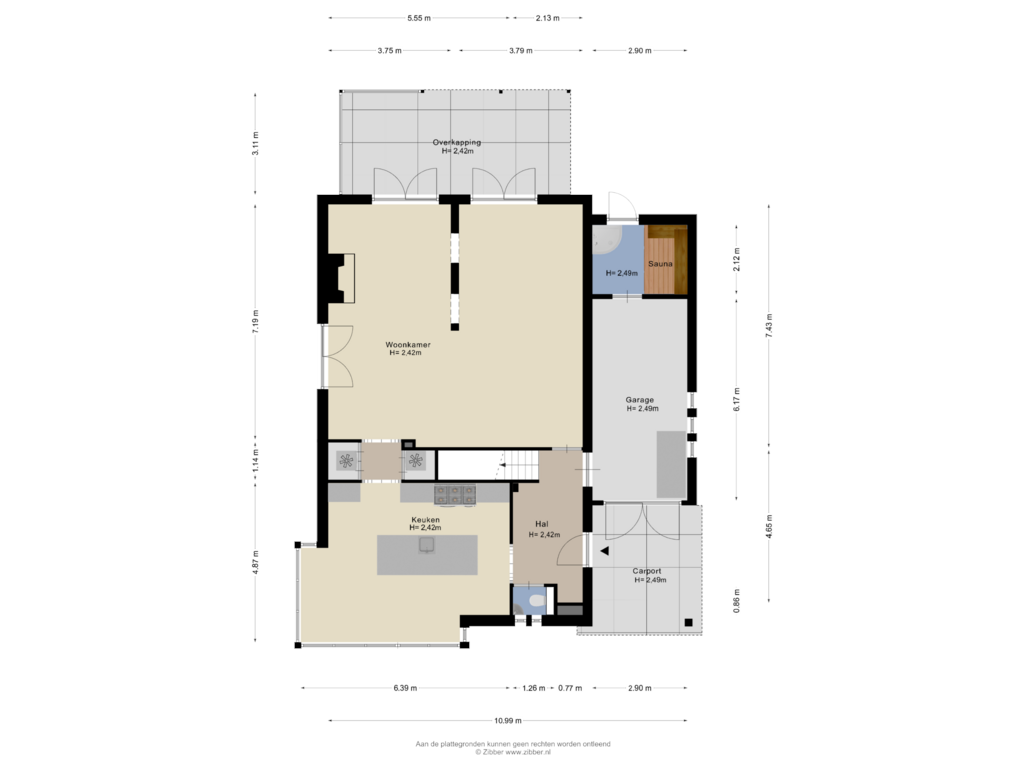 Bekijk plattegrond van Begane grond van Hertoglaan 50