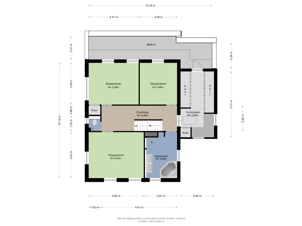 Bekijk plattegrond van Eerste verdieping van Hertoglaan 50