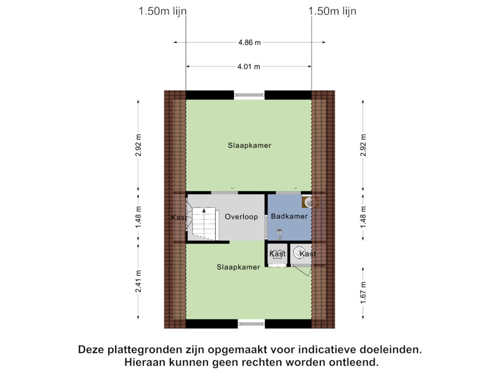 Bekijk plattegrond van Eerste Verdieping van Ganzenwerfstraat 15