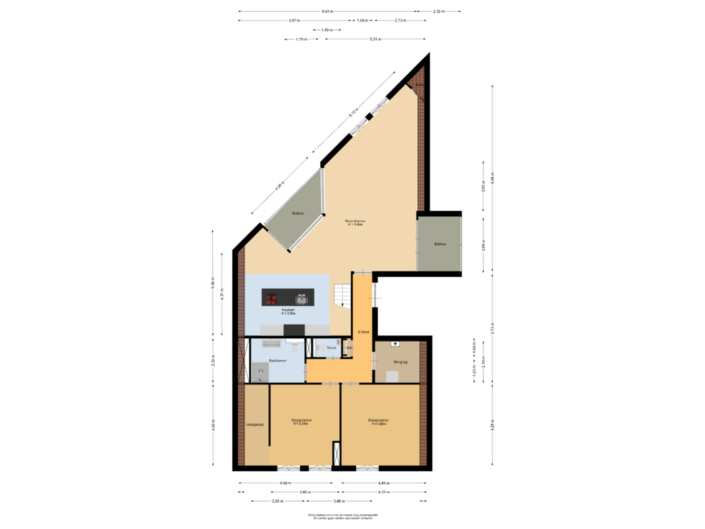 Bekijk plattegrond van Eerste verdieping van Oranjeplaats 32