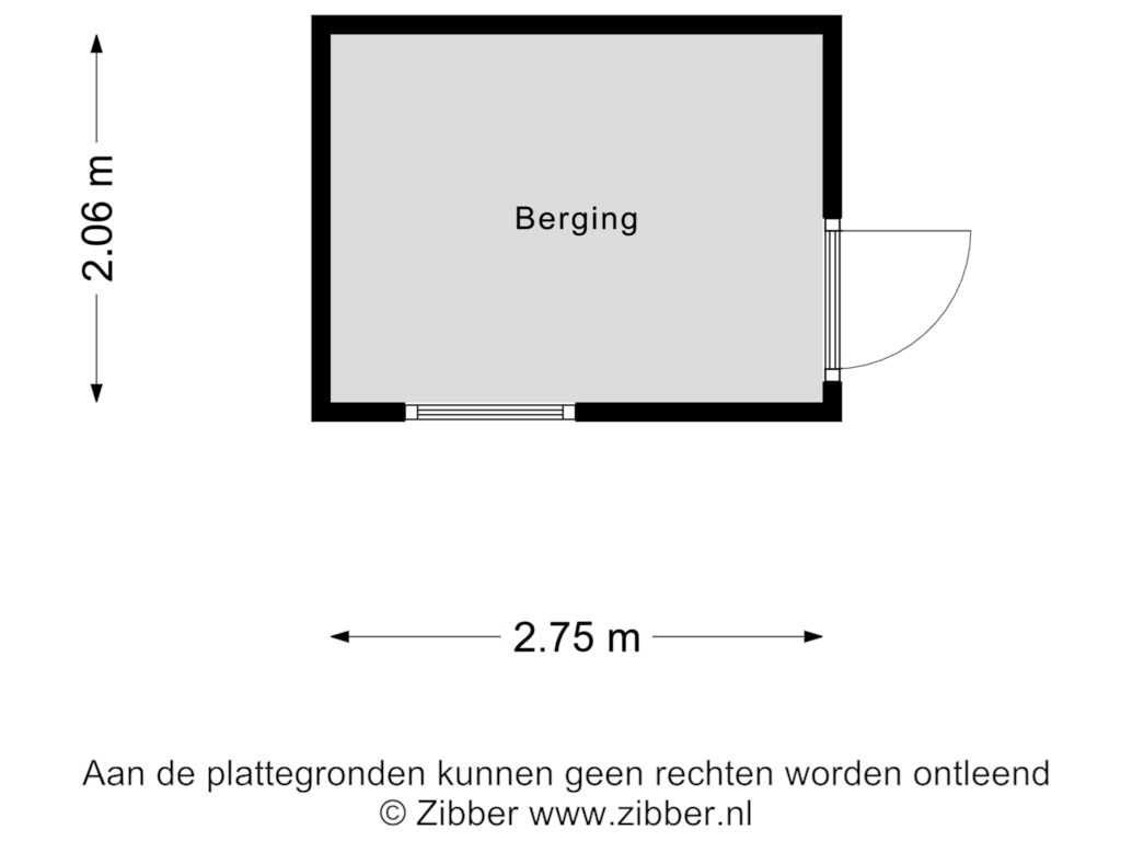 Bekijk plattegrond van Berging van Mangrovestraat 16