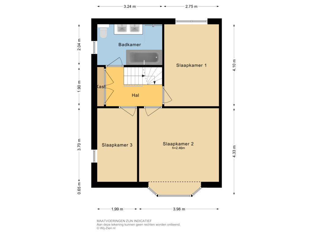 Bekijk plattegrond van EERSTE VERDIEPING van Plataanweg 17