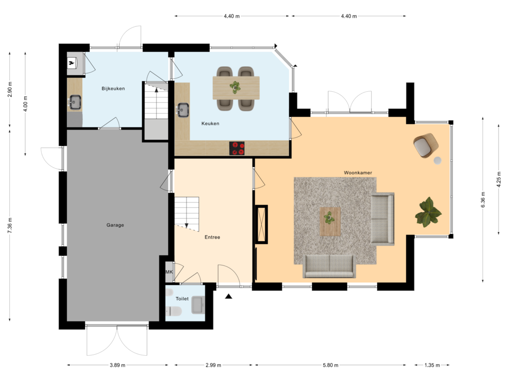 Bekijk plattegrond van Begane Grond van de Esch 24